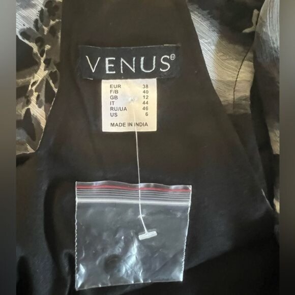 Venus Zebra Print Collar Halter Drop Waist Sleeveless Mini Dress US Size 6 - Picture 9 of 10